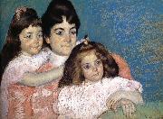 Mary Cassatt The Lady and her two daughter USA oil painting reproduction